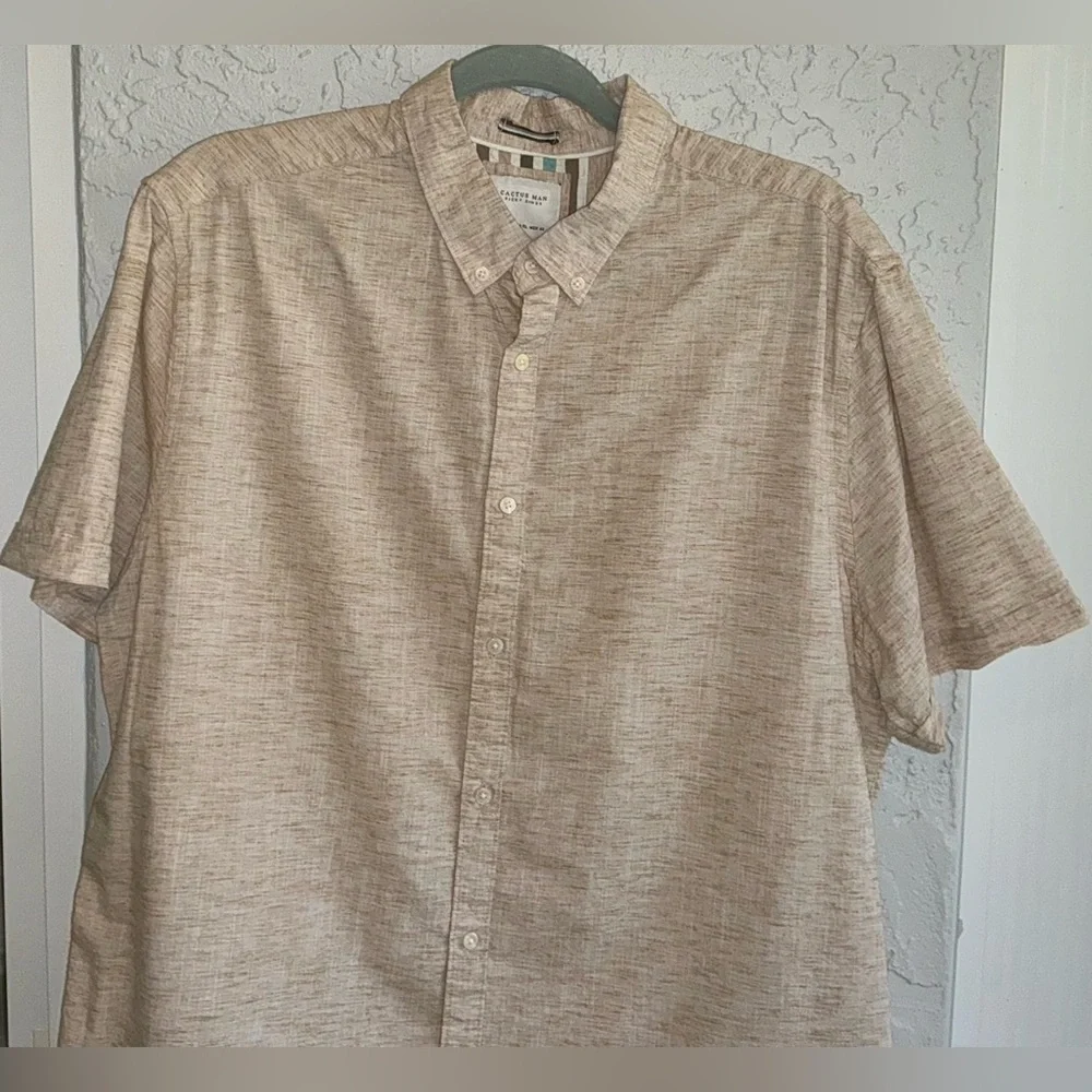 Cactus Man (Ricky Singh) Tan Casual Button Down Shirt - Picture 3 of 9